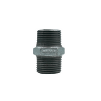 BSP Black Malleable Iron Hex Nipple Equal – Gbr. 280, PN25, Disetujui UL/FM